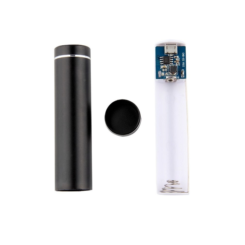 1pc DIY Powerbank Case power bank shell Portable USB Mobile Power Bank Charger Box 18650 Battery Case: black