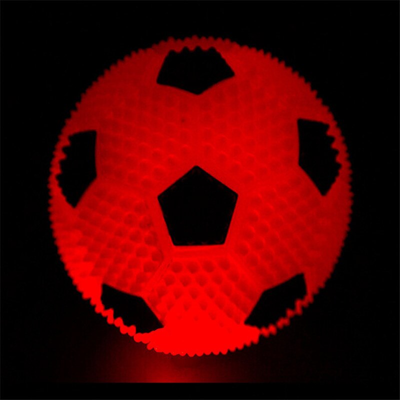 6.5cm ledede fodbold hoppende bold glødende fodboldflash massage bold til barn legetøj jul fødselsdag fans klub dekoration