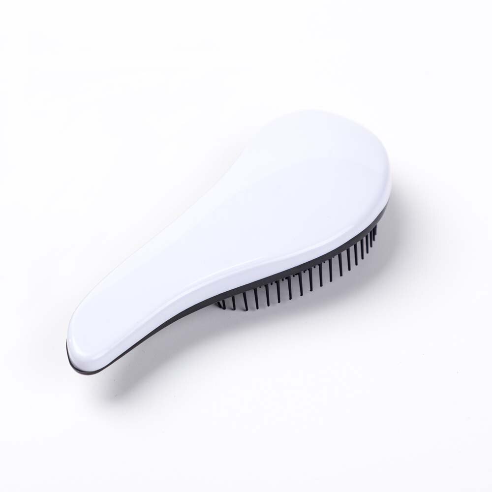 Mango mágico peine para desenredar cepillo de pelo para ducha desenredador de estilismo de salón Tamer exquite, herramienta útil, cepillo para el pelo: White