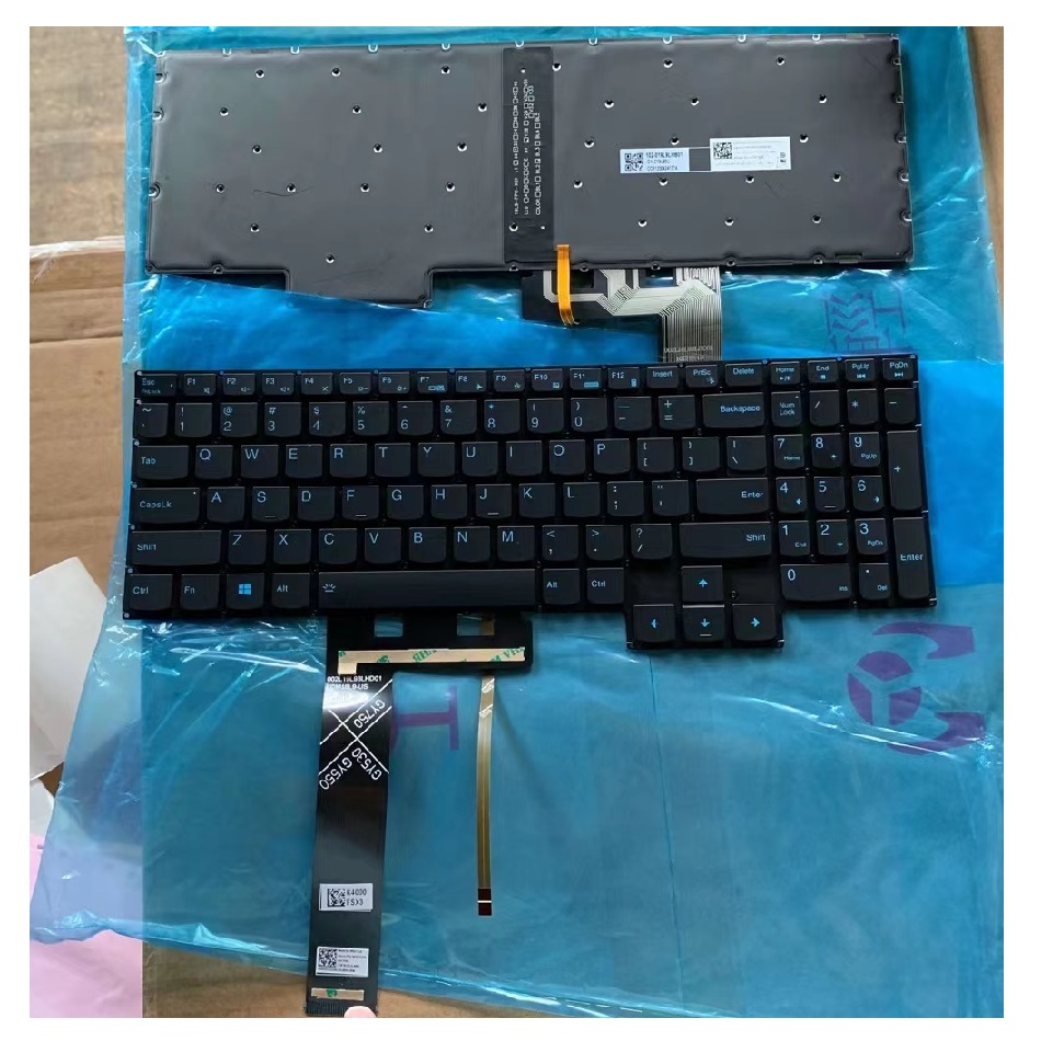 US For Lenovo Ideapad Gaming 3-15ARH05 3 15IMH05 Laptop Replace Keyboard Backlit BLUE LETTERS English