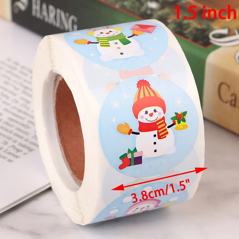 500Pcs Christmas Thank You Stickers Envelope Cards Seal Label Scrapbooking kitchen label stickers for jar: 1.5 inch