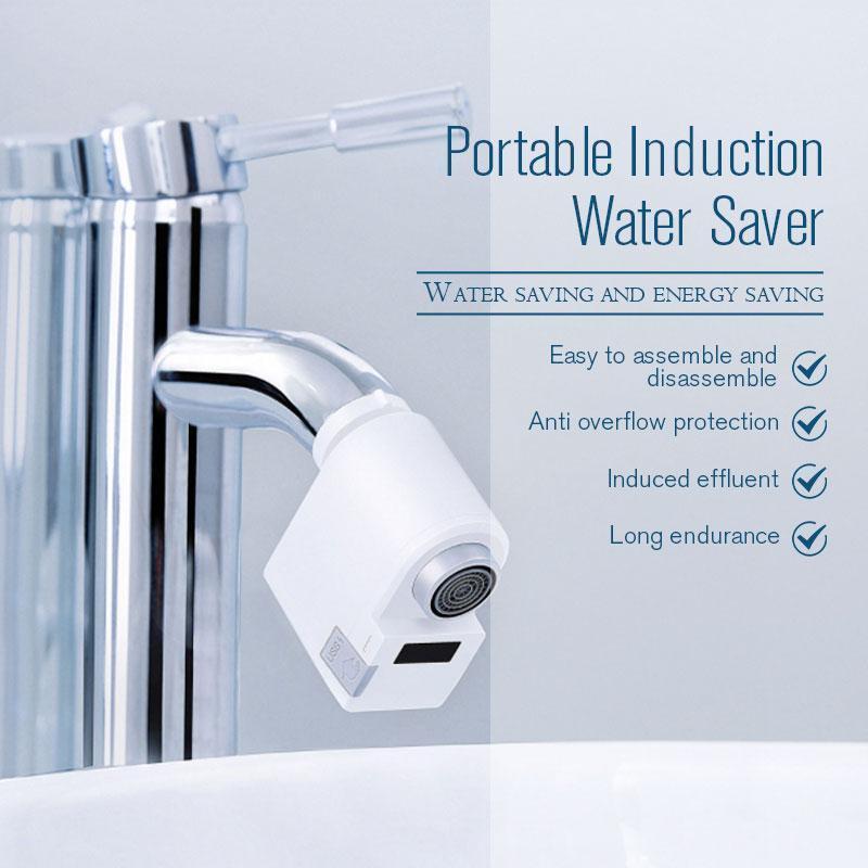 Portable Induction Water Saver Automatic Water Saver Tap Smart Faucet Sensor Infrared Water Energy Saving Device Kitchen Nozzle