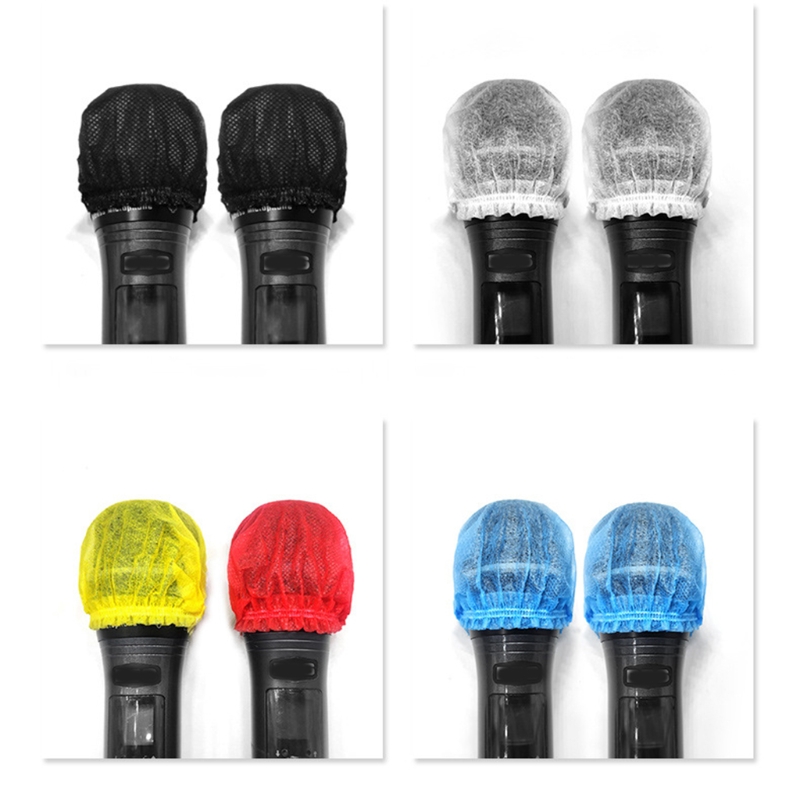 Microphone Covers 200x Disposable Non-Woven Clean and No-Odor Windscreen Mic Removal Microphone Covers for Recording