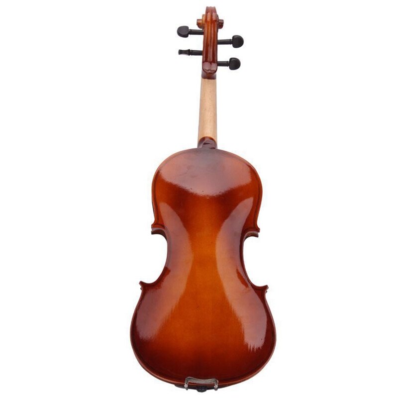 4/4 fuld størrelse naturlig akustisk violin fiddle med etui bow rosin mute klistermærker