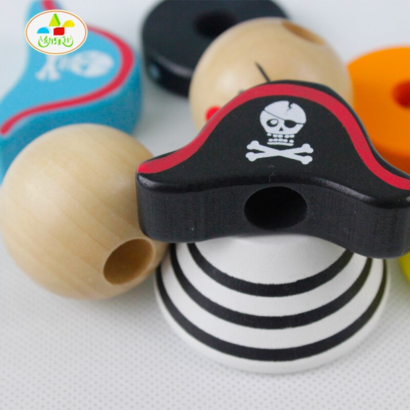 Grappige Piratenschip Balance Game Baby Speelgoed Houten Blok Digitale Aid Onderwijs Voor Kinderen Balance Game Pirate Leren Kinderen Speelgoed