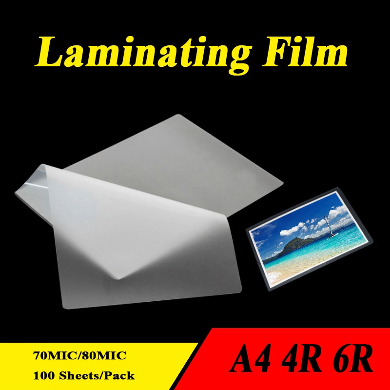 Laminointikalvo pet eva plastifieuse materiaali 100 arkkia valokuva/tiedostot/kortti/kuva laminointi 80 mikrofoni  a4 3r 4r 5r 6r