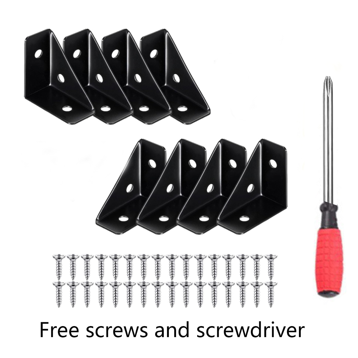 4/8/12/16Pcs Iron Corner Bracket Thickened Wall Fixed Bracket Support Frame Angle Corner Brackets For Shelves