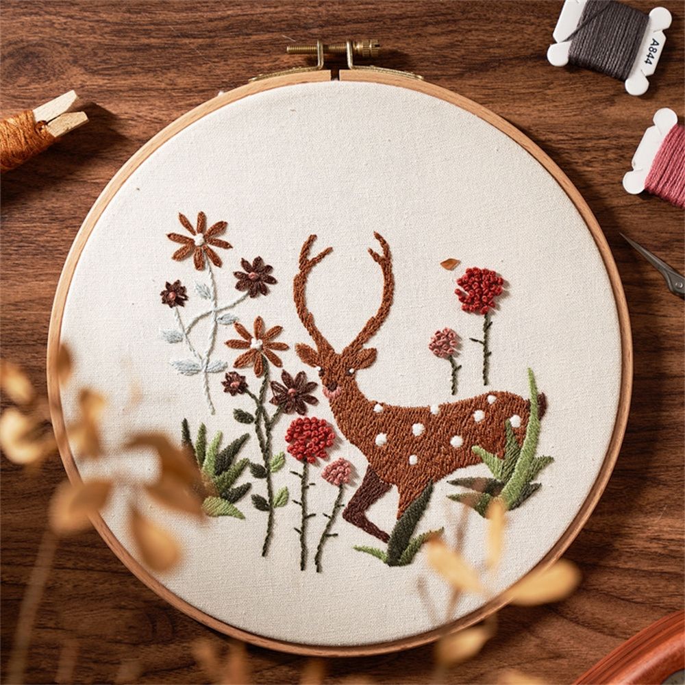 DIY Cross Stitch Kit for Beginners Embroidery Sewing Accessories Xmas Patterns Christmas Embroidery Party Ornaments: 05