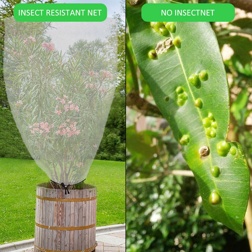 Insect Bird Barrier Mesh Garden Bug Netting Insect Bird Plant Vegetables Fruits Protective Cover Reusable Reusable Net Bag