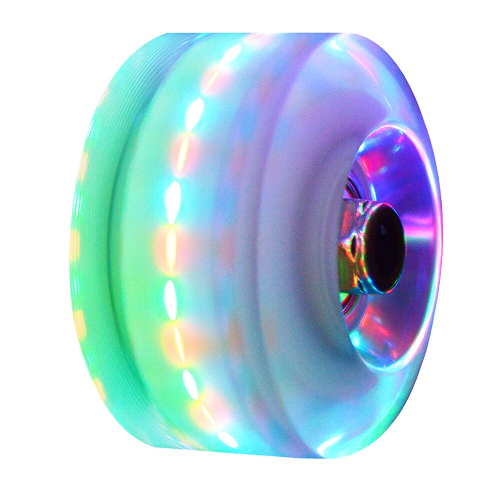 8pcs Outdoor Skateboard Light Up Roller Skate Wheel LED Luminous For Double Row Wear Resistant Easy Install Replacement Parts: Colorful Light