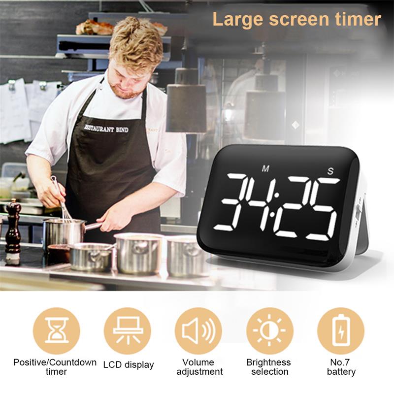 Cooking Grilling Digital Timer Desktop Studying Yoga LCD Countdown Alarm 99 Mintues 59 Seconds Kitchen Gadget Home Supplies