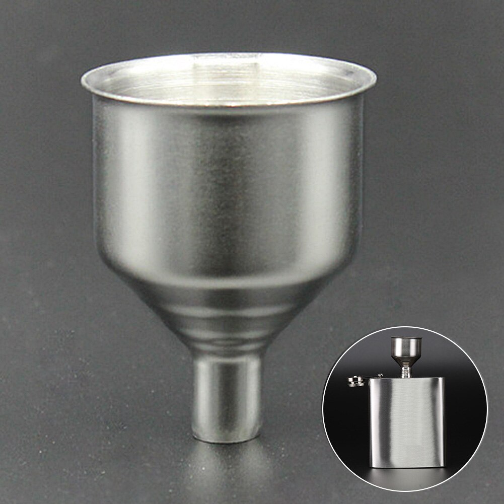 Stainless Steel Wine Funnel Hip Flask Funnel Small Stainless Steel 38mm Funnel Mini Flagon Funnel Kitchen Bar Tool