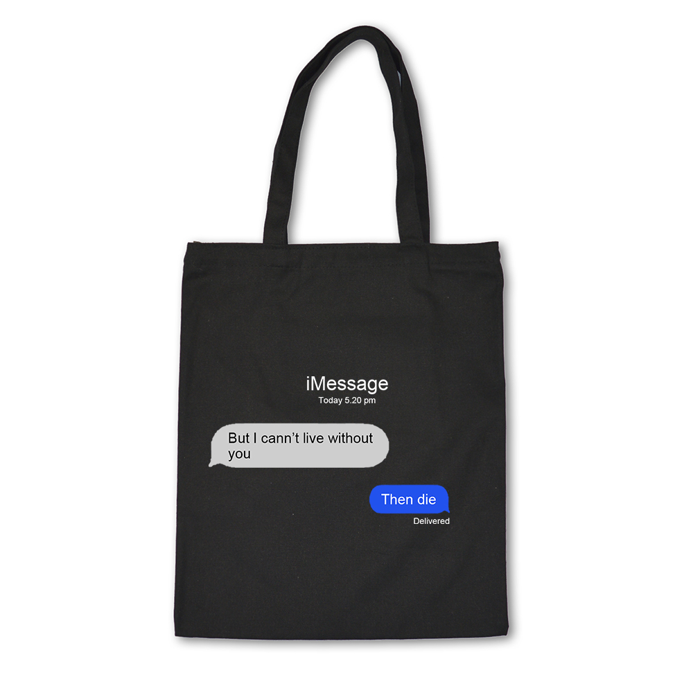 Drôle d'être un homme gentil imprimer dames sacs à main toile sac fourre-tout coton Shopping femmes Eco réutilisable épaule Shopper sacs lettre: R561BLACK