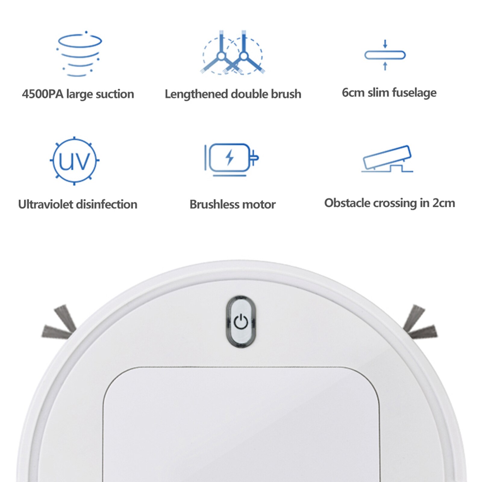 Robot Vacuum Cleaner,Automatic Smart Sweeping Cleaning Robot Sweeper for Pet hair Anti Collision Automatic Recharge Cleaner