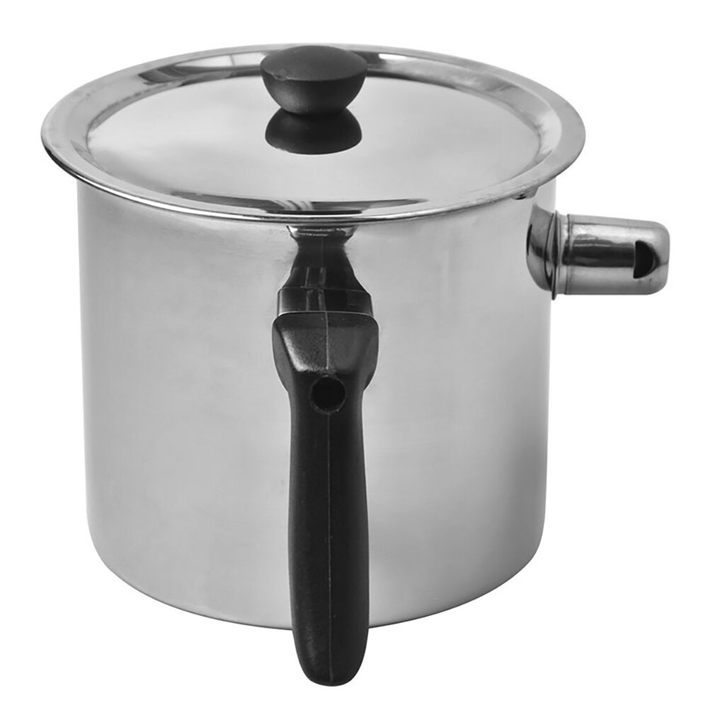 Simmer Pot Stainless Steel 1l Milk Boiler Lid Milk Pot Stainless Steel Body With Spout Induction Bottom Coffee Pot Household