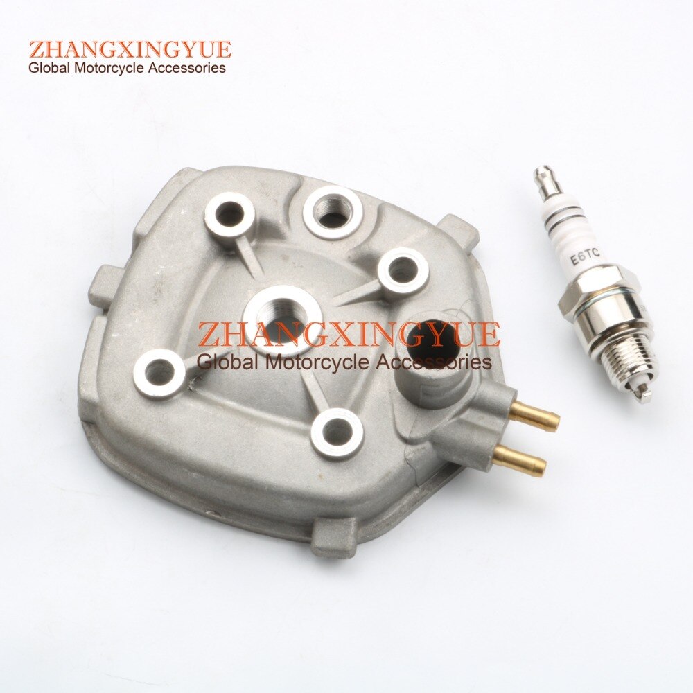 40mm/47mm 2 takt Cilinder Hoofd + E6TC bougies voor Minarelli Beta Ark 50 LC Eikon 50 50cc/70cc