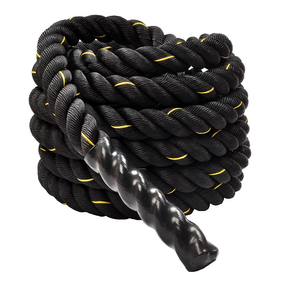 Cuerda pesada para saltar para entrenamiento físico de 25mm, cuerdas de batalla ponderadas para saltar y saltar, mejora la fuerza muscular de construcción, 2,8 m/3m