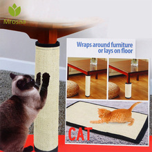 Naturlig sisal ridser til katteposter eftermåtte, der beskytter møbelfod til kattestolbeskytter, klatring i træskraberplade