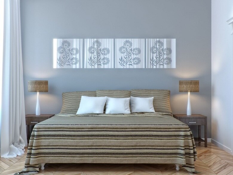 Square cut out Flower acrylic wall mirror stickers , 3D decorative mirror sticker for weeding bedroom deco