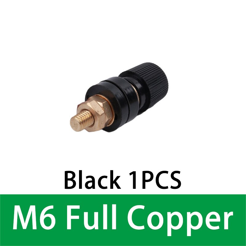 6mm 8mm Stud Premium Remote Battery Power Junction Post Connectors Brass Replacement Terminal Kit Accessories M6 M8 555 333: M6 Black 1pcs