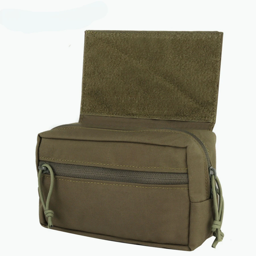 Colete tático dangler gota bolsa mini despejo abdominal bolsa fanny pacote para jpc cpc lbt d3cr mk3 mk4 placa transportadora armazenamento: Verde