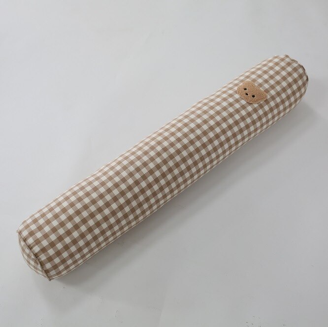 Almohada larga para bebé, parachoques para recién nacido, interior, cojín redondo, rectangular, para dormir, siesta, decoración, accesorios de cama para habitación: brown