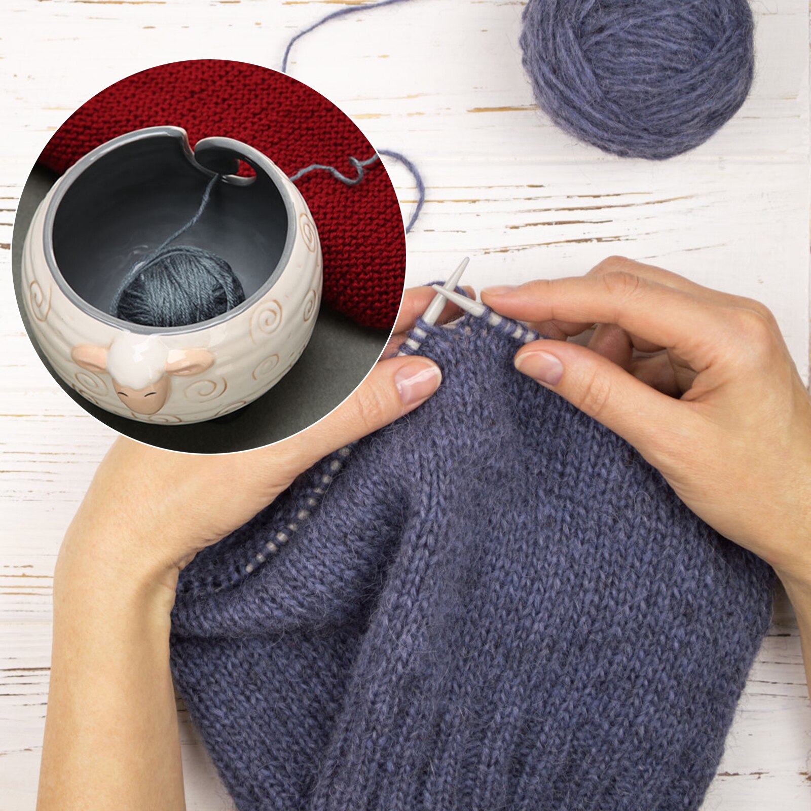 Miska przędzy dzianiny szydełka wełna miska ręcznie szycie robótki ręczne przechowywanie dziania materiały krawieckie organizator