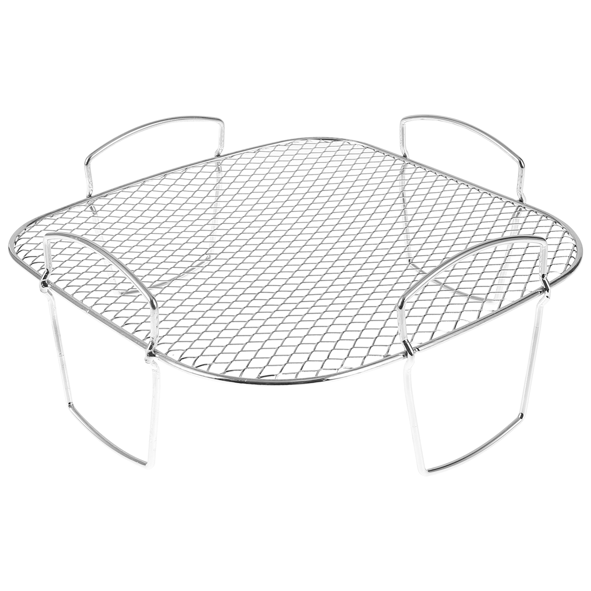 Estante para freidora de aire, rejilla para asar, estante de cocina apilable multicapa de acero inoxidable, estante para barbacoa, bandeja de cesta, accesorios para freidora de aire