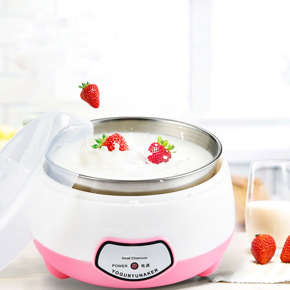 220V Yogurt Machine Maker Household Fully Automatic Stainless Steel Small Yogurt Machine Kitchen Tools Stainless Steel Inner