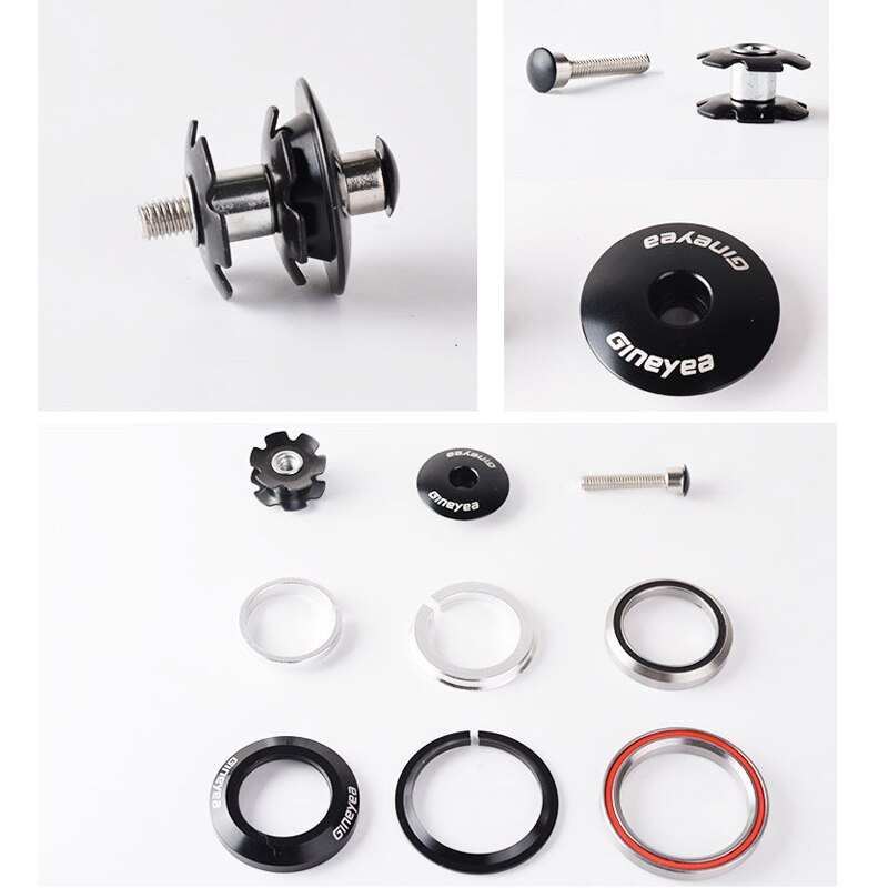 Headset Gineyea GH-52 Bearing headset bike bicycle headset semi-hidden Built-in 28.6mm headset Bicycle Accessories