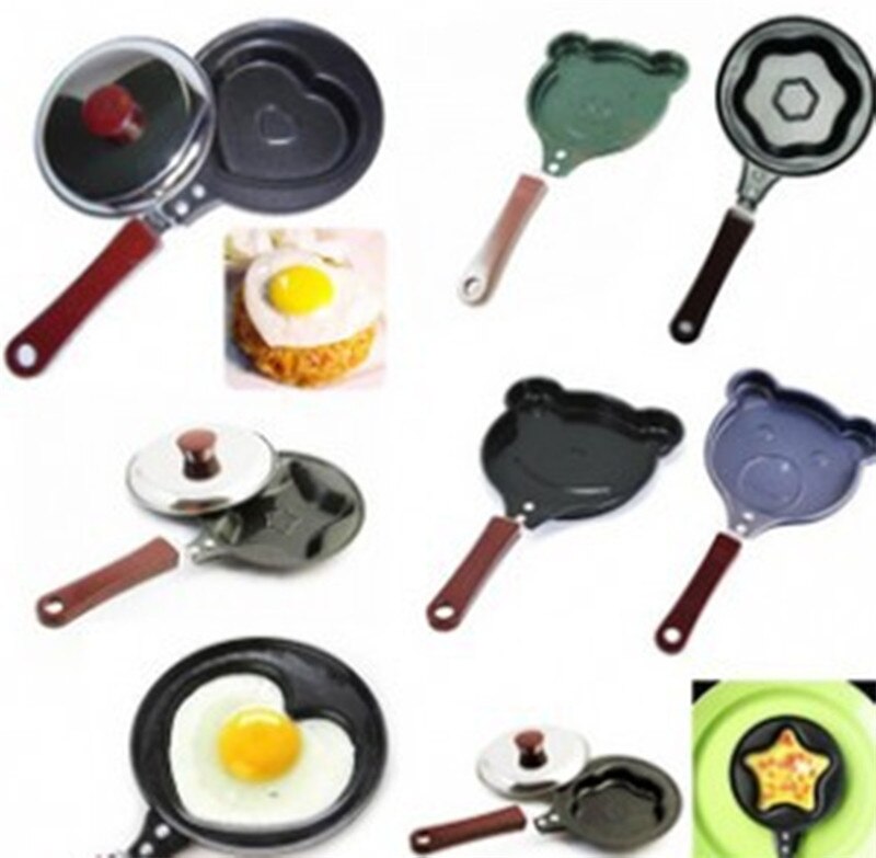 Æg stegning pandekager køkkenpande med pind husholdningsartikler mini pot køkken værktøj