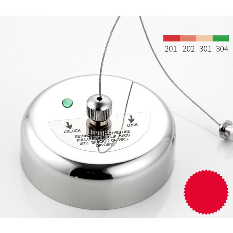 Wall Mount Clothesline Folding 304 Stainless Steel Clothes Horse Extendable Laundry Hanger Retractable Drying Rack Clothes Rope