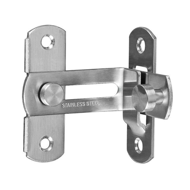 0 Degree Right Angle Door Latch Hasp Bending Latch Barrel Bolt with Screws for Doors Buckle Bolt Sliding Lock