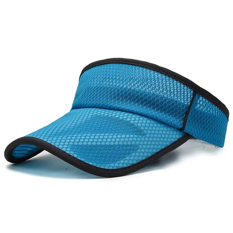Summer Empty Top Hat Men's Sports Hat Women's Bare Plate Mesh Quick-Drying Hat Outdoor Casual Large Brim Empty Top Hat