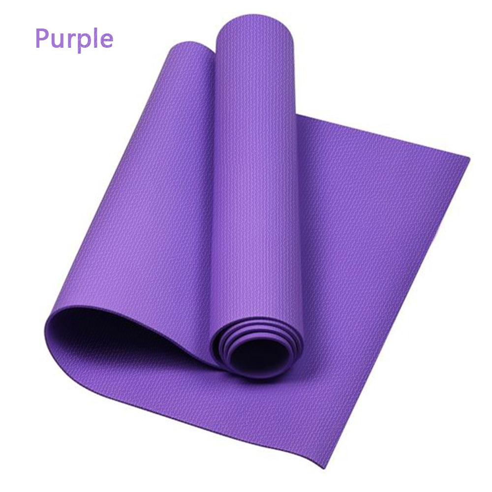 Yoga Mat Durable Universal 173 * 61 * 0.4cm EVA Home Body Line Workout Aerobics Non-Slip Mat Elasticity: Purple