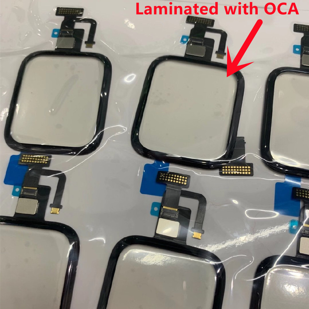 5 stuks met OCA touchscreen digitizer glas lens paneel + OCA voor Apple Watch Series SE S5 S4 6 S7 2 3 4 5 38mm 42mm 40mm 44mm