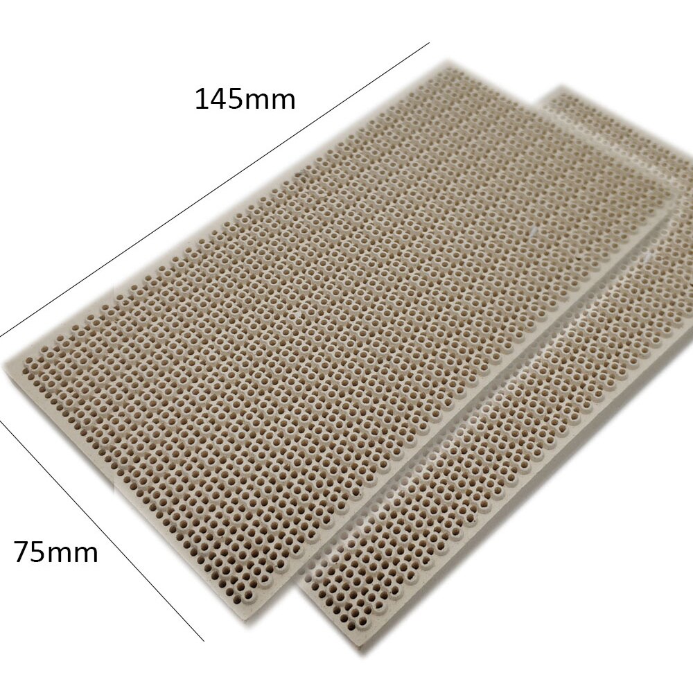 Gas Heating Appliance Burner Parts 145*75*14mm Room Space Honeycomb Ceramic Board Fireproof Board Infrared Heater Ceramic Boron