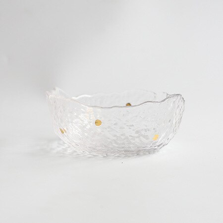 Green Code Irregular Glass Household Drawing Phnom Penh Glacier Fruit Salad Bowl Pyrex Fruit and Vegetable Plate