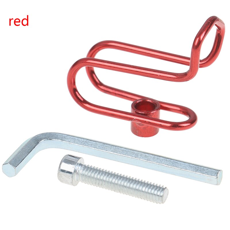 Universal gadgets offroad rustfrit stål bøjleholder multifunktionel motorcykel krog bagage hjelm motorcykel scooter tilbehør: Rød