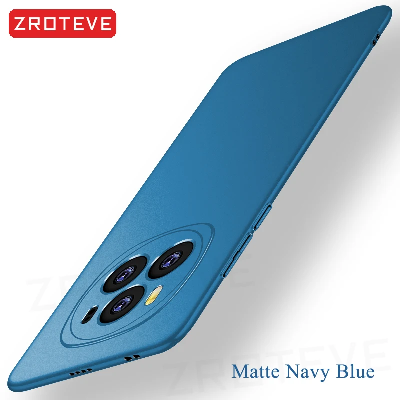 Pour Magic6 Pro étui ZROTEVE Ultra mince givré dur PC couverture pour Honor Magic 6 5 7 Pro Magic5 Magic7 Lite 5G coques de téléphone mondial: silicium / Marine Bleu