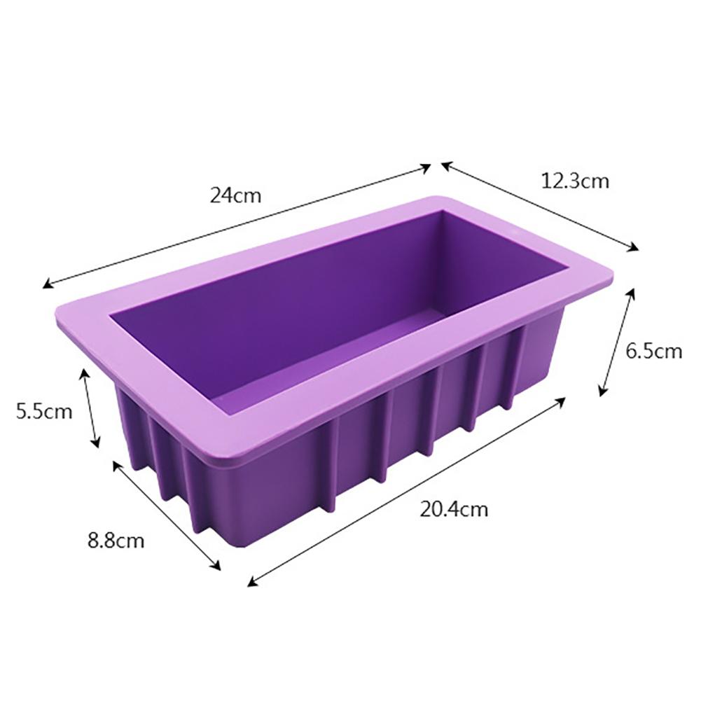 Rectangle Silicone Soap Mold 38 Oz 1000ml Flexible Easy Removal DIY Handmade Soap Mould Muffin Loaf Making Mould