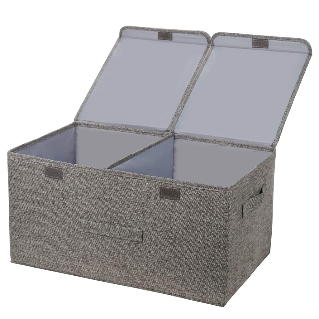 Storage Box Collapsible Linen Fabric Clothing Basket Bins Toy Box Organizer Storage Box Organizer storage organizer: B