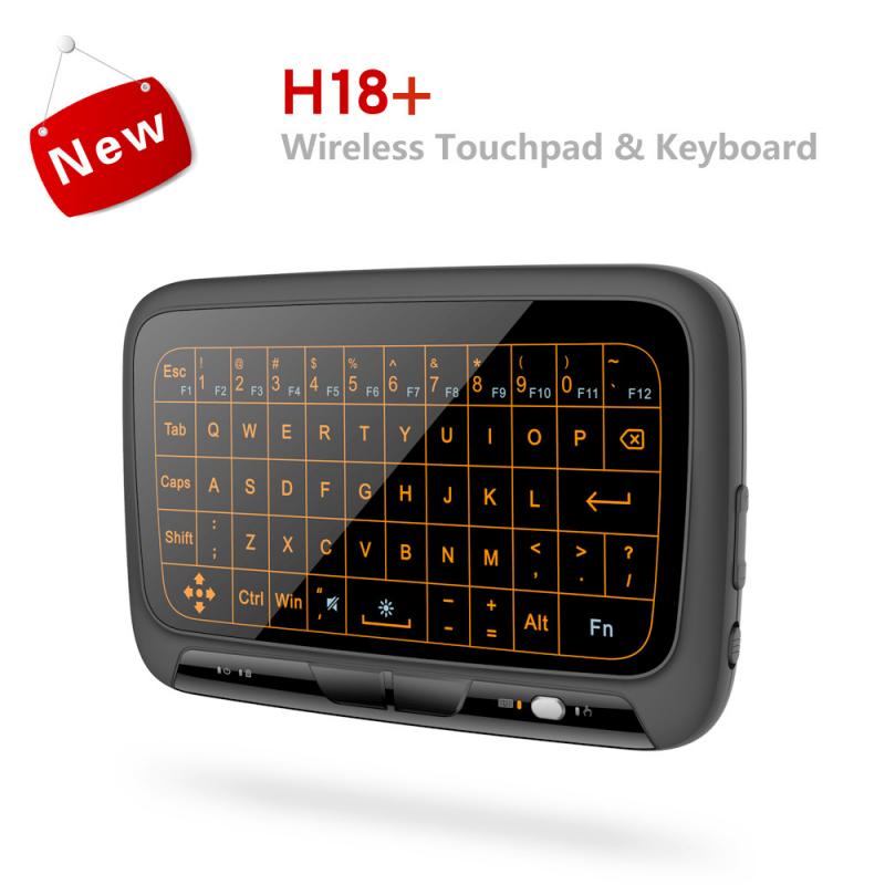 H18+ 2.4GHz Mini Wireless Keyboard Full-screen Touchpad With Backlight Function Air Mouse Ergonomic Rechargeable Gaming Keyboard: Default Title