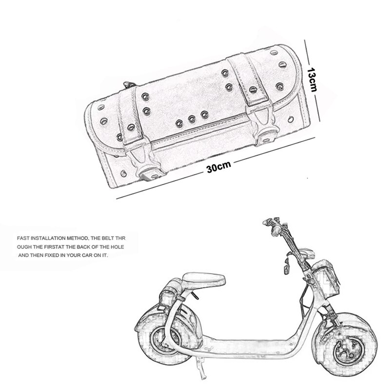Jeazea motorcykel styling pu læder bagagerum sadeltaske opbevaringsboks værktøjspose til yamaha til harley på forreste bjørn begge sider