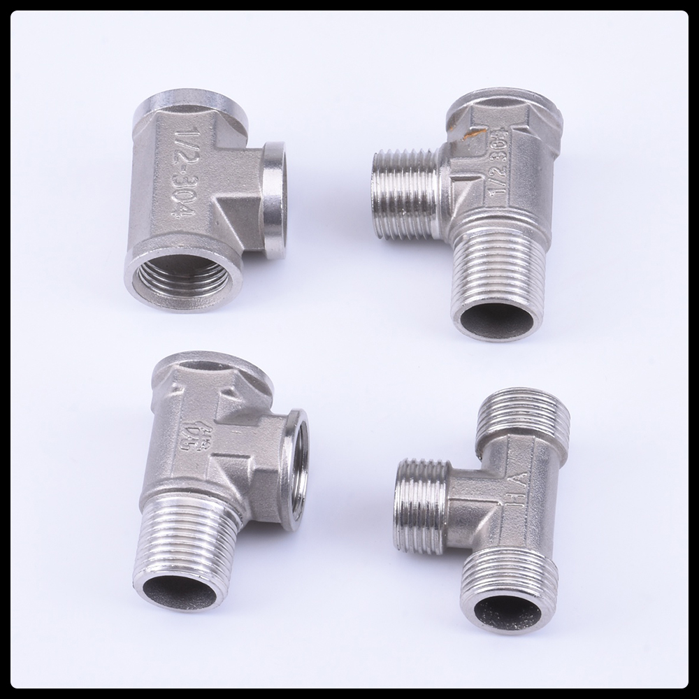 1/2 3/4 BSP 304 Stainless Steel Female Male Thread Tee Type Reducing Elbow Butt Joint Adapter Adapter Coupler Plumbing Fittings