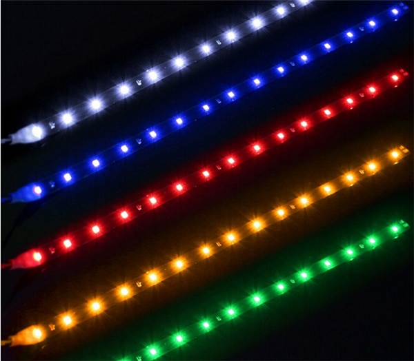 AUTO LED strip soft led AUTO strip 30cm Koplampen decoratieve strip bar blauw groen rood geel wit auto zacht licht strip dag licht