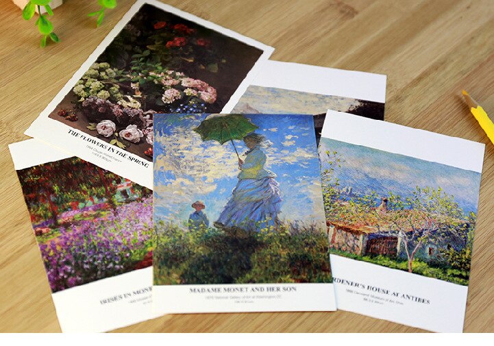 Monet – carte de vœux créative, 30 pièces, nouvelle série d&#39;artiste, DIY, cartes postales, d&#39;anniversaire, carte de Message