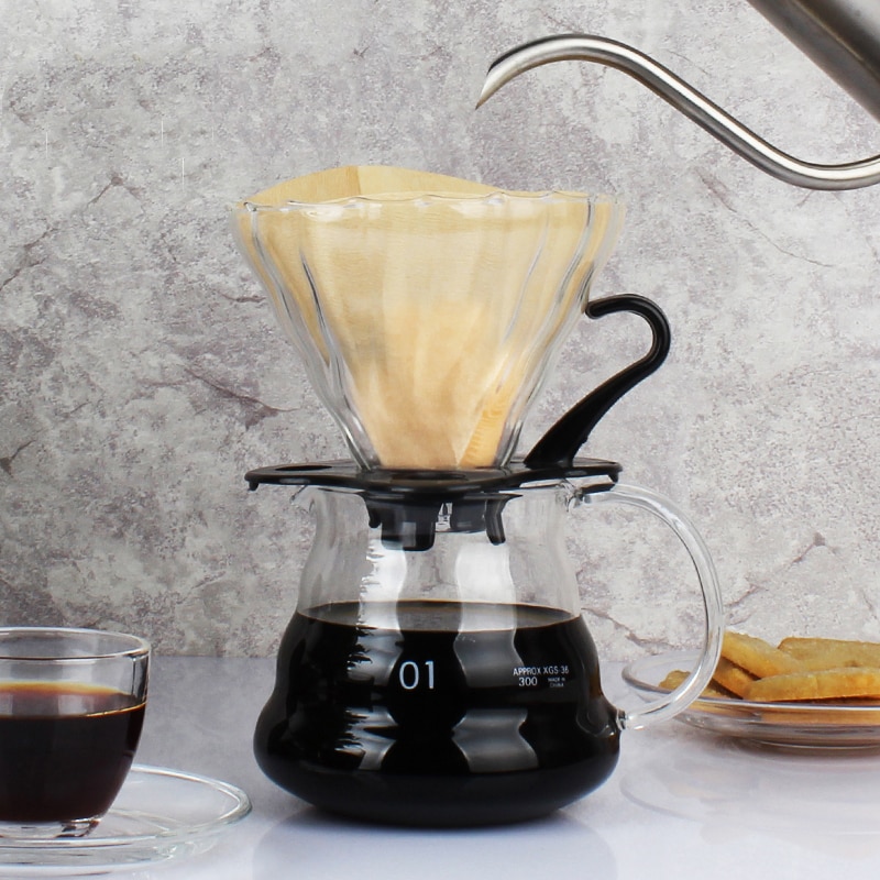 glass kaffe drypp filter kopp kaffe drypper smart kaffe filter motor stil bærbar gjenbrukbar papirløs helle over