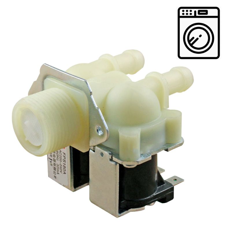 Wasmachine Waterklep Dual Heads Magnetische Inlaatklep voor Cilinder Wasmachine FPS180A 220‑240V