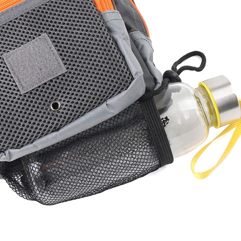 23*21*8.5cm Fishing Waist Tackle Bag Waterproof Shoulder Pack Case Reel Lure Line Hook Canvas Waist Bag Pockets Fishing Tackle